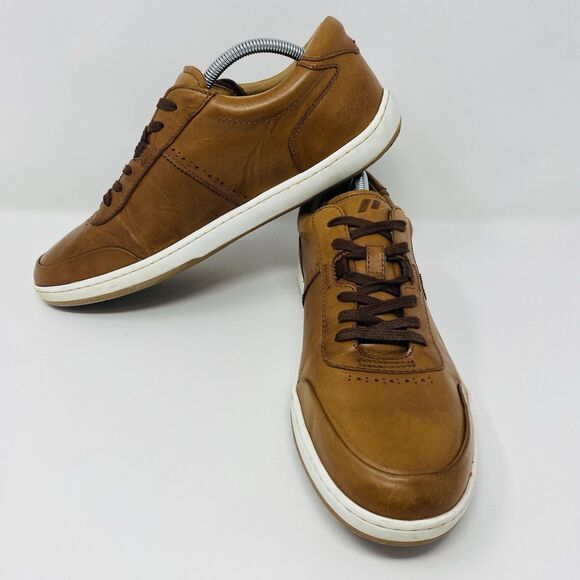 Piloti Men’s Avenue 11.5 Cognac Brown Burnished Leather Driving Shoes Comfort main image 4